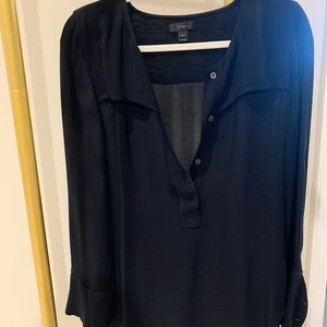 J. Crew Long Sleeve Button V Neck Blouse